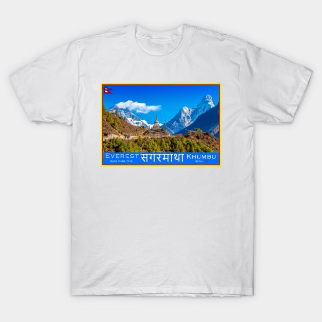 Everest Base Camp Trekking T-Shirt by geoffshoults